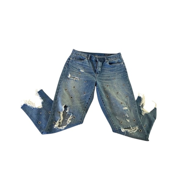 🔥 Blank NYC Distressed Grommet Jeans - Size 30 - Picture 1 of 8